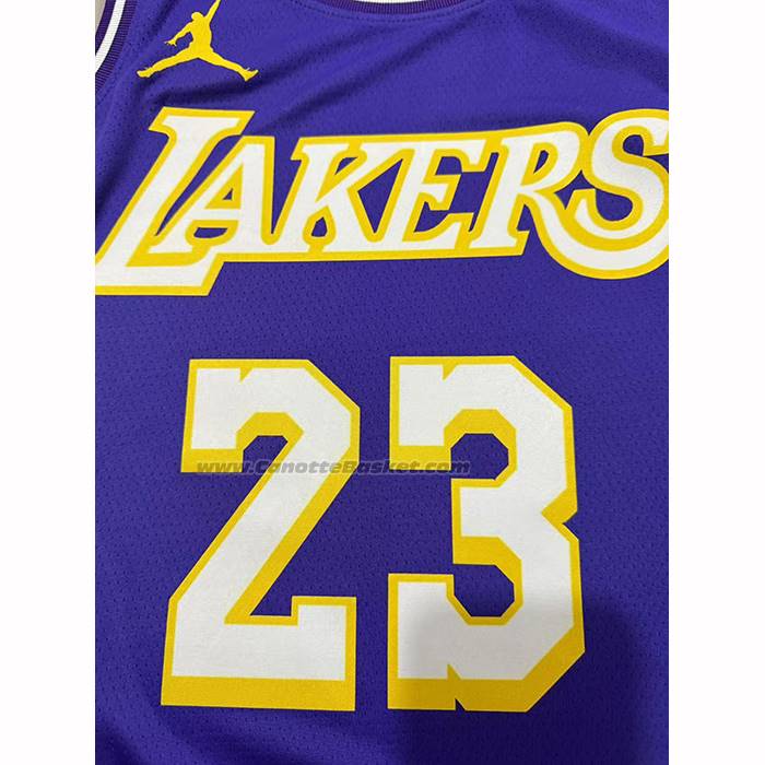 Maglia Los Angeles Lakers Lebron James No 23 Statement 2025-26 Viola